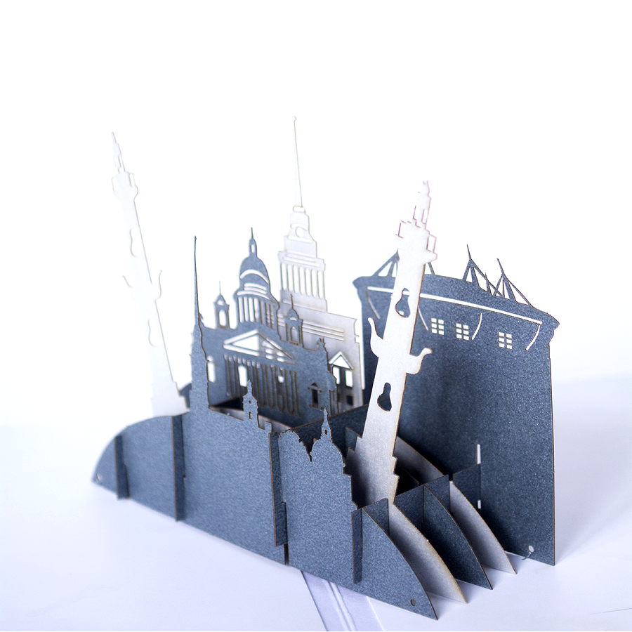 Объемная 3D открытка «Силуэты Петербурга»