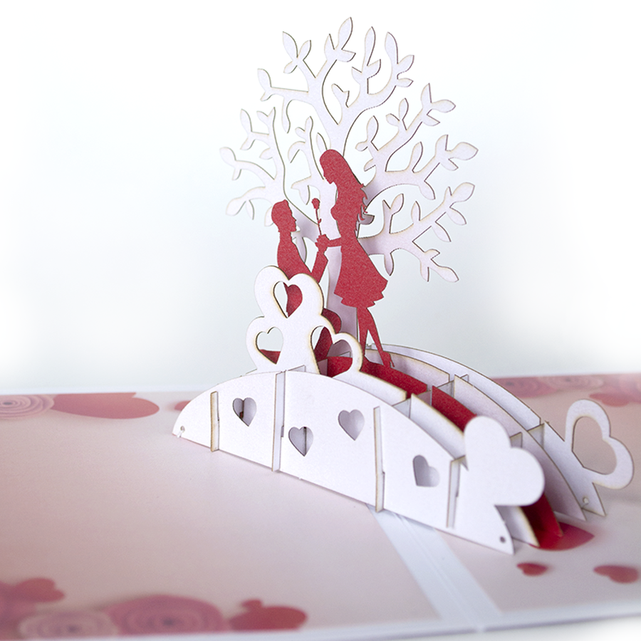 Объемная 3D открытка «Влюбленная пара»
