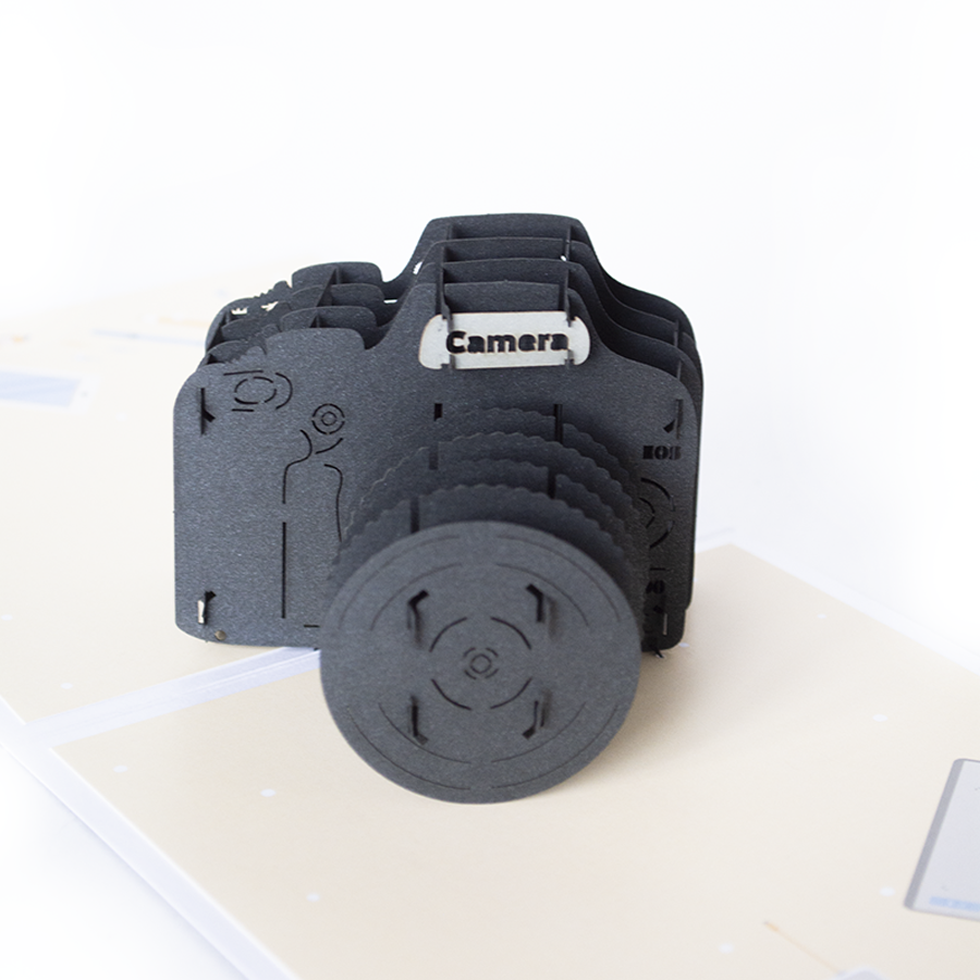 Объемная 3D открытка «Фотоаппарат»