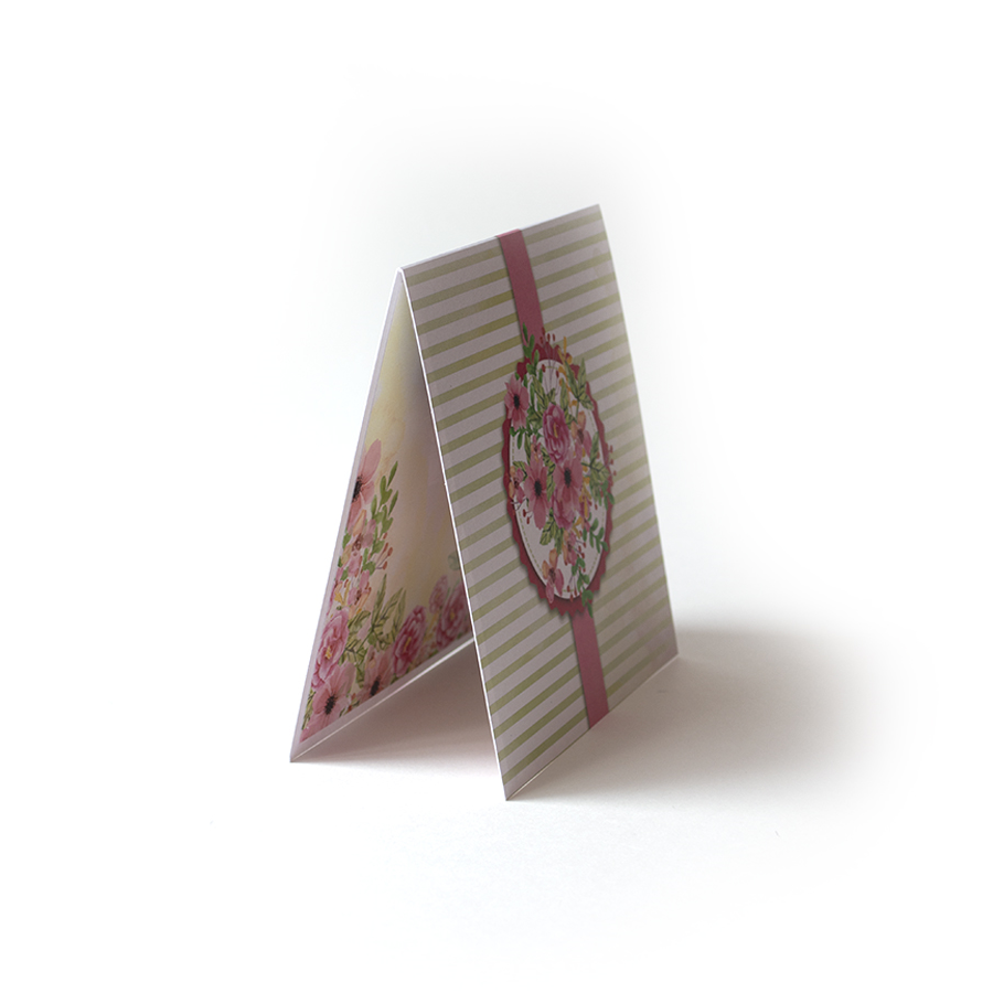 Объемная 3D открытка «Корзина с цветами»