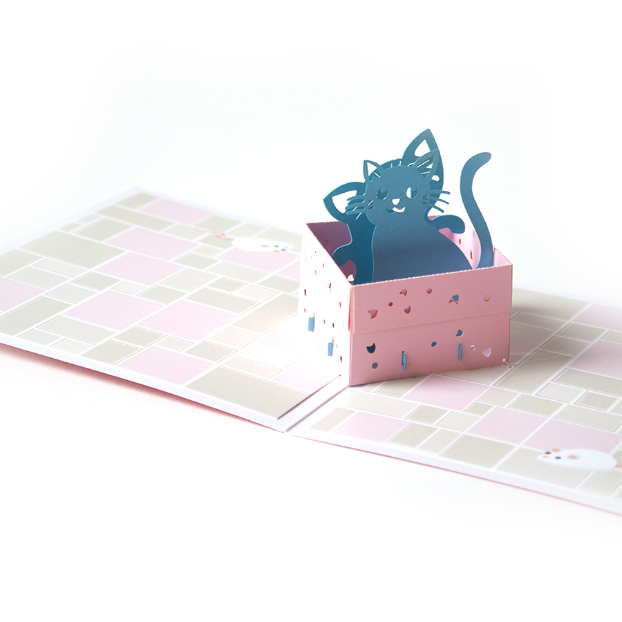 Объемная 3D открытка «Котята»