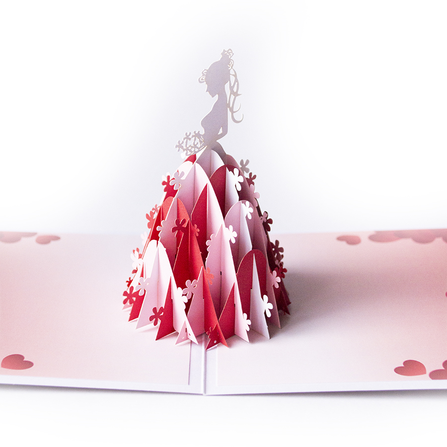 Объемная 3D открытка «Невеста»