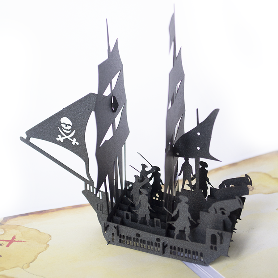 Объемная 3D открытка «Пиратская команда»