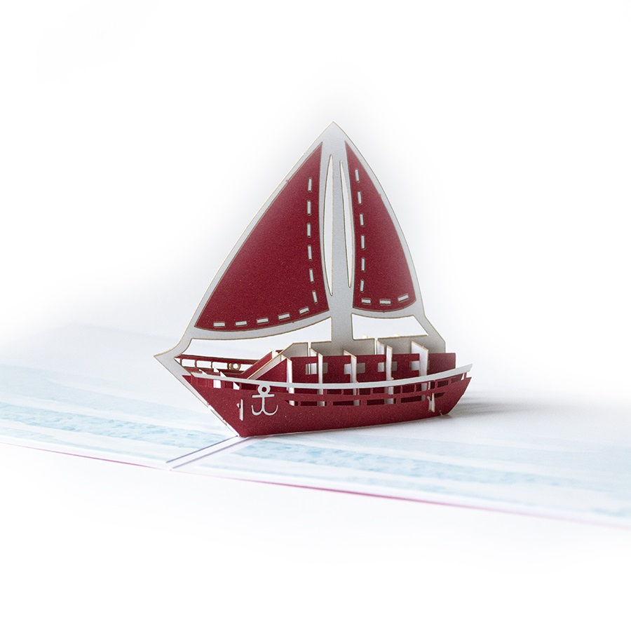Объемная 3D открытка «Яхта»