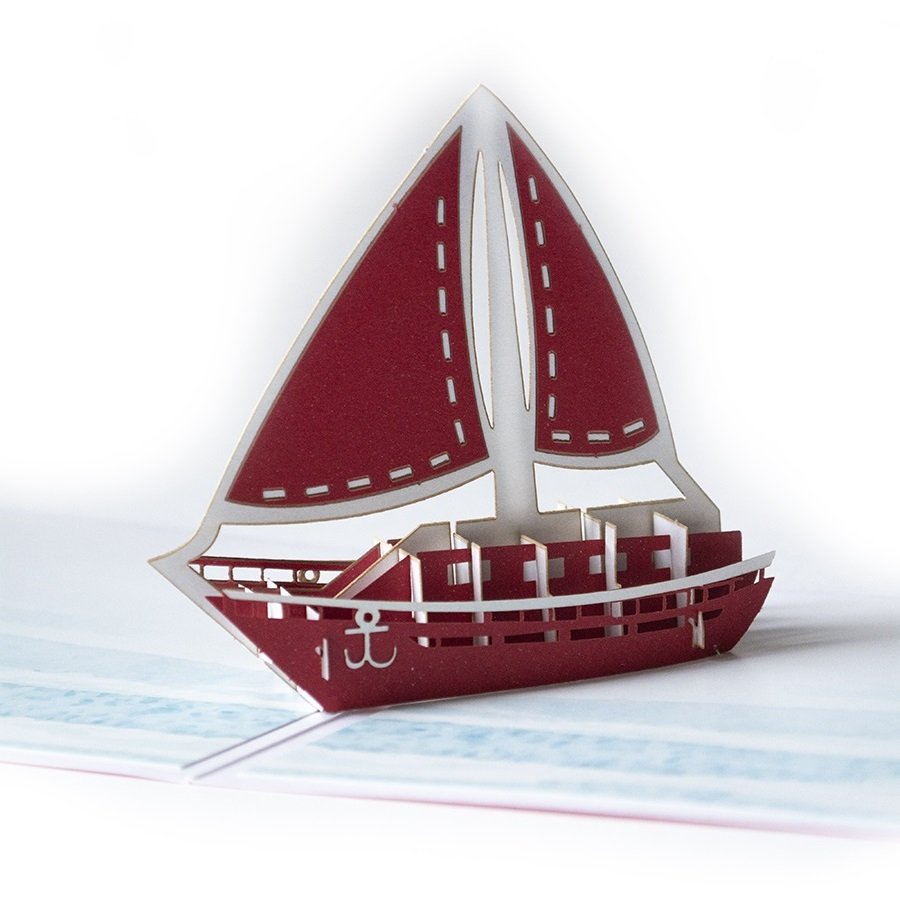 Объемная 3D открытка «Яхта»