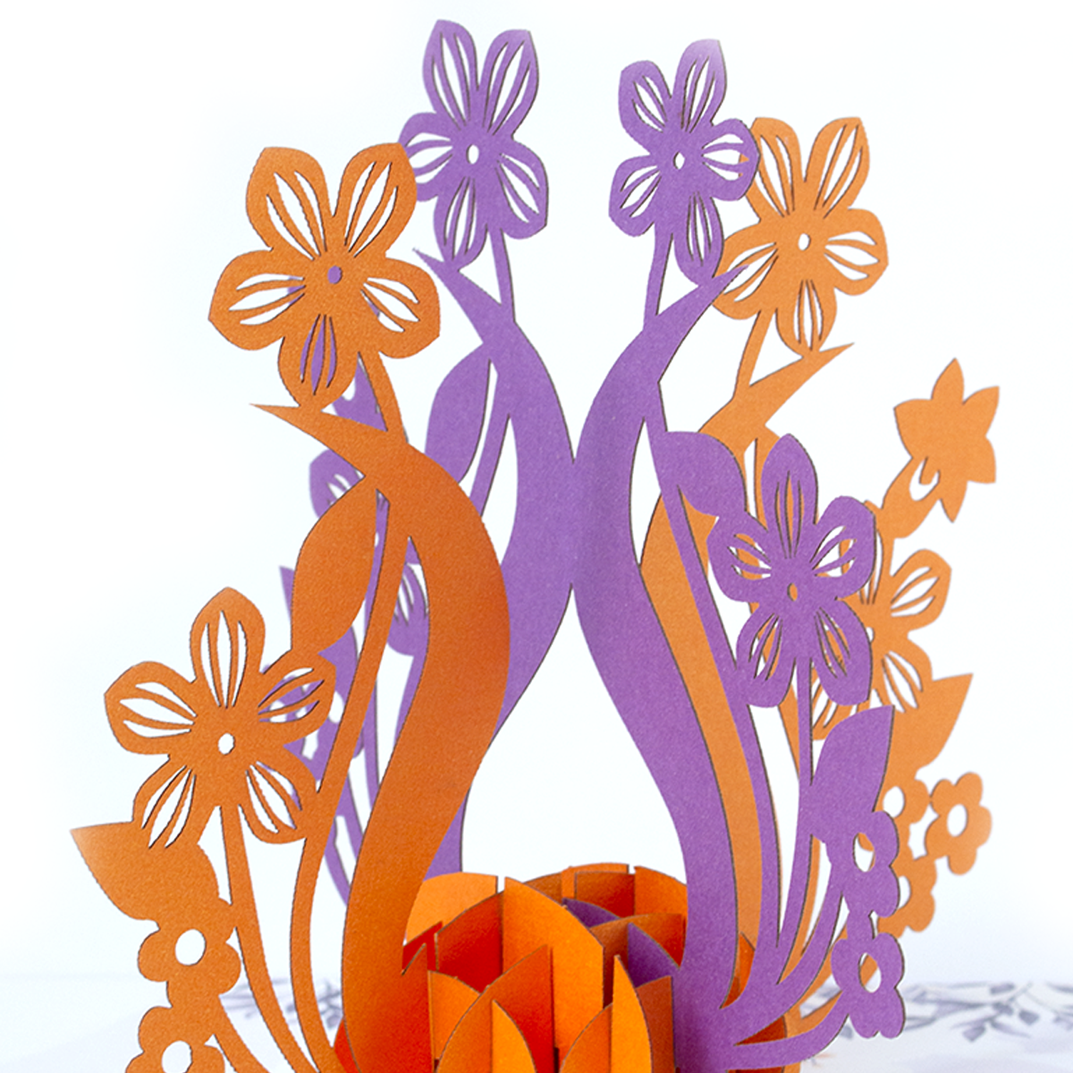 Объемная 3D открытка «Яркие цветы»